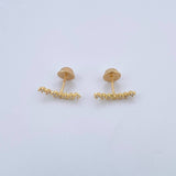 Stud Earrings Line 0.8gr / White Zircons 18K Yellow Gold &