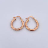 Candongas Zion 2.55gr / 2.3cm / Resorte Oro Rosa 18K &