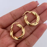 Candongas Sienna 4.4gr / 2.4cm / Entorchadas Oro Amarillo 18K &