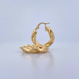 Candongas Sienna 4.4gr / 2.4cm / Entorchadas Oro Amarillo 18K &