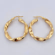 Candongas Nico 3.95gr / 3.1cm / Rayadas Entorchadas Oro Amarillo 18K &