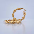 Candongas Nilo 4.4gr / 3.1cm / Entorchadas Lisas Oro Amarillo 18K &