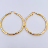 Candongas Lore 6.15gr / 5cm / Entorchadas Oro Amarillo 18K &