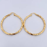 Candongas Mai 6.05gr / 5cm / Rayadas Oro Amarillo 18K &
