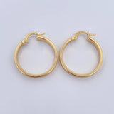 Hoop Earrings Maura 2.4gr / 2.6cm (1.0in) / 18K Gold &