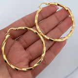 Candongas Mai 6.05gr / 5cm / Rayadas Oro Amarillo 18K &
