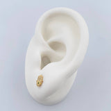 Topos Mano Hamsa 0.8gr / Circones Verde Blancos Oro Amarillo 18K &