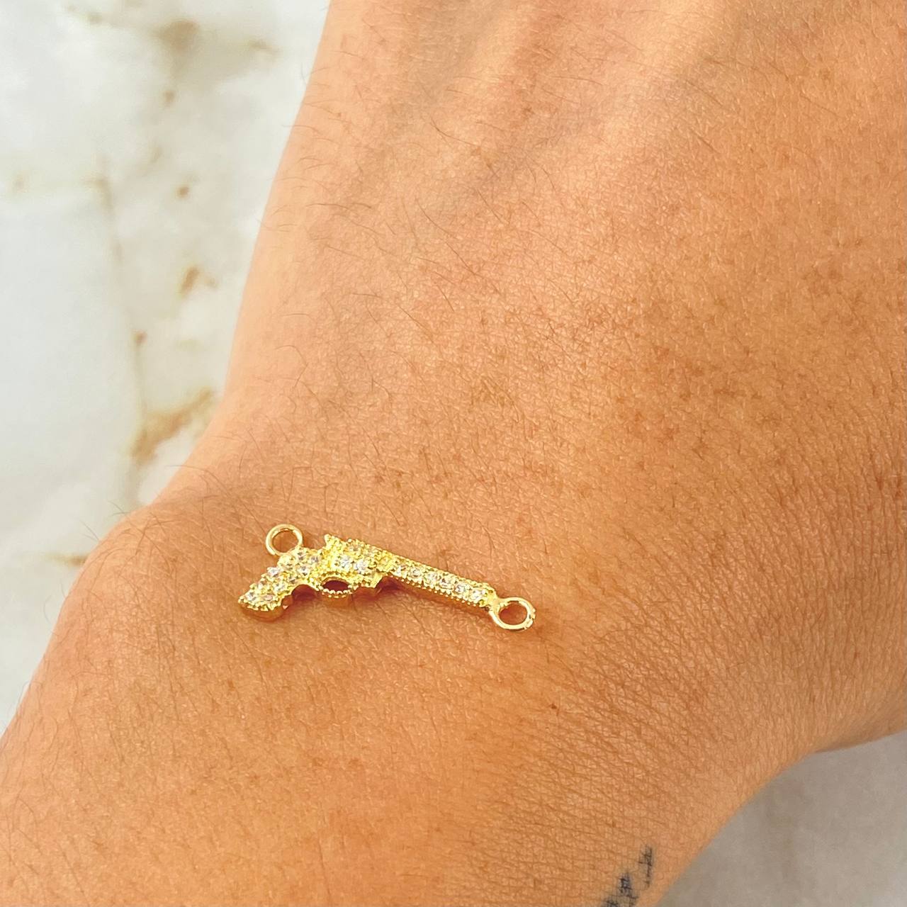 Charm Gun Weapon Dense 0.85gr / 3/4 in / 18K Gold