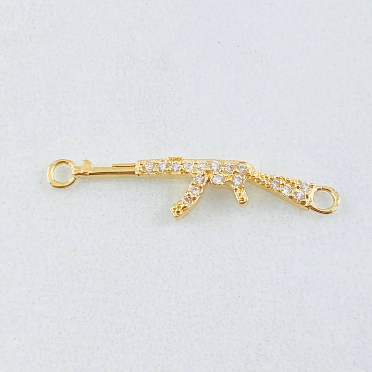 Charm Rifle Stock Dense 0.7gr / 1in / 18K Gold