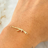 Charm Rifle Stock Dense 0.7gr / 1in / 18K Gold