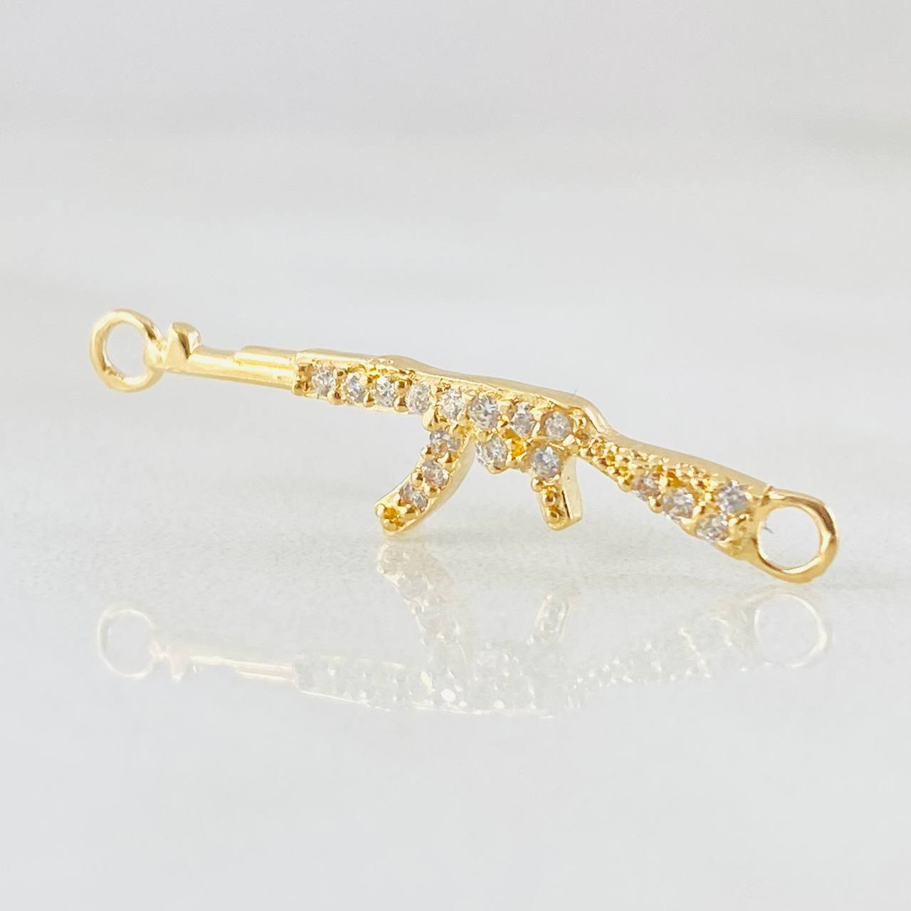 Charm Rifle Stock Dense 0.7gr / 1in / 18K Gold