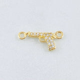 Charm Gun Weapon Dense 0.45gr / 3/4 in / 18K Gold