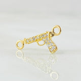 Charm Gun Weapon Dense 0.45gr / 3/4 in / 18K Gold
