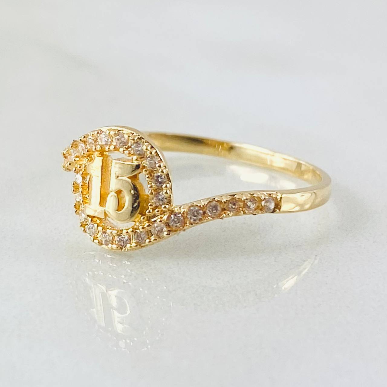 Anillo Esfera 15s 2.2gr / T7 / Oro Amarillo 18K