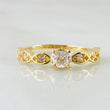 Anillo Solitario Ojos Tupidos 1.95gr / T5 1/2 / Oro Amarillo 18K