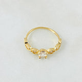 Anillo Solitario Ojos Tupidos 1.95gr / T5 1/2 / Oro Amarillo 18K