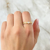Anillo Solitario Ojos Tupidos 1.95gr / T5 1/2 / Oro Amarillo 18K