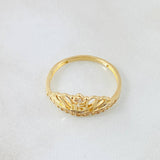 Ring 15s Wavy Feathers 1.95gr / Size 7 1/4 / 18K Gold