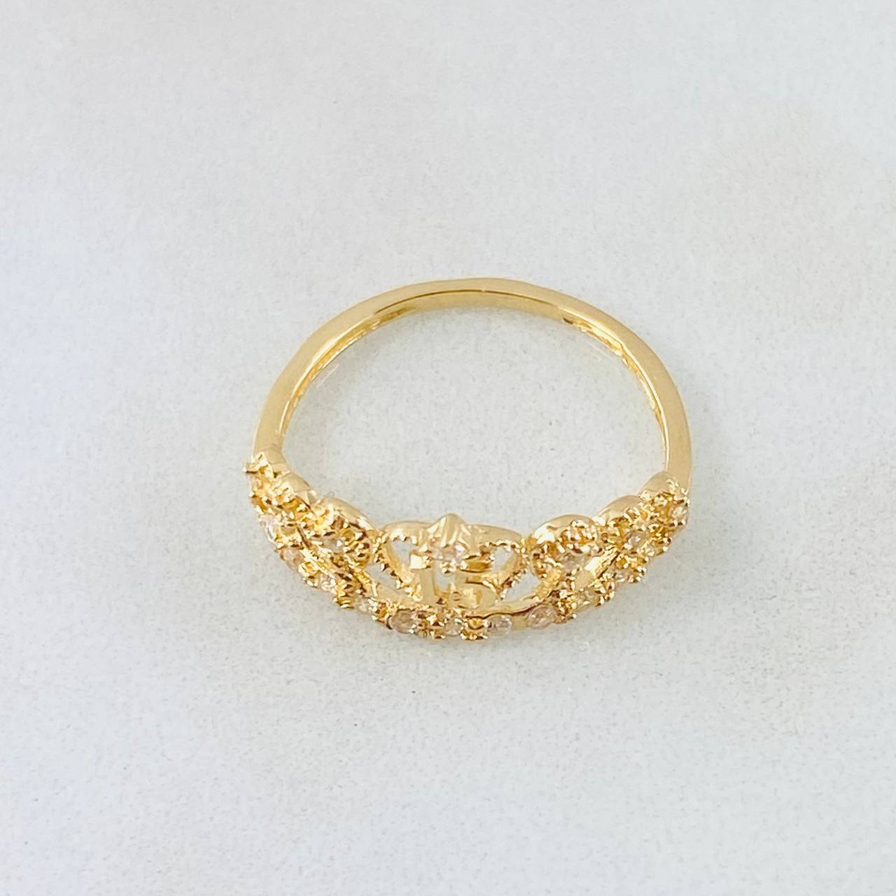 Ring 15s Pavonero 1.5gr / Size 4 3/4 / 18K Gold