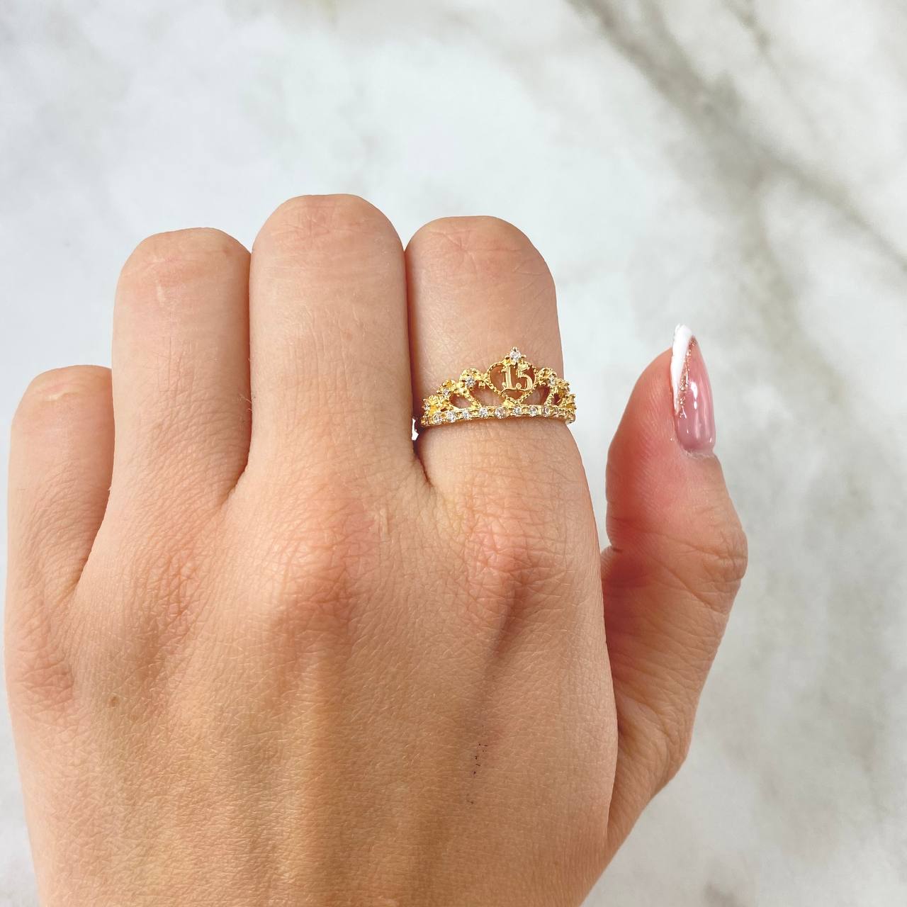 Ring 15s Pavonero 1.5gr / Size 4 3/4 / 18K Gold