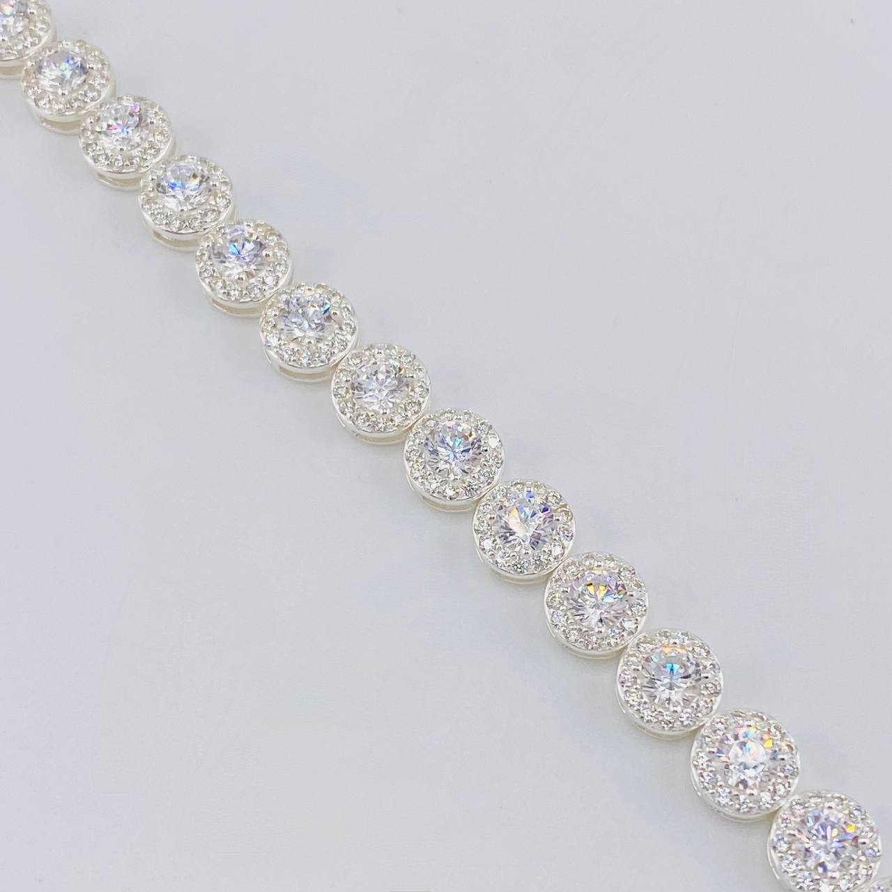 Tennis Bracelet Circular 15.25g / 6 3/4 in / 7.05mm Silver 925