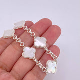 Adjustable Bracelet Classic Link Clover 8.45g / 7 3/4 in - 7 1/2 in / 4.5mm Silver 925