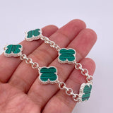 Adjustable Bracelet Classic Link Clover 7.9g / 7 3/4 in - 7 1/2 in / 4.5mm Silver 925
