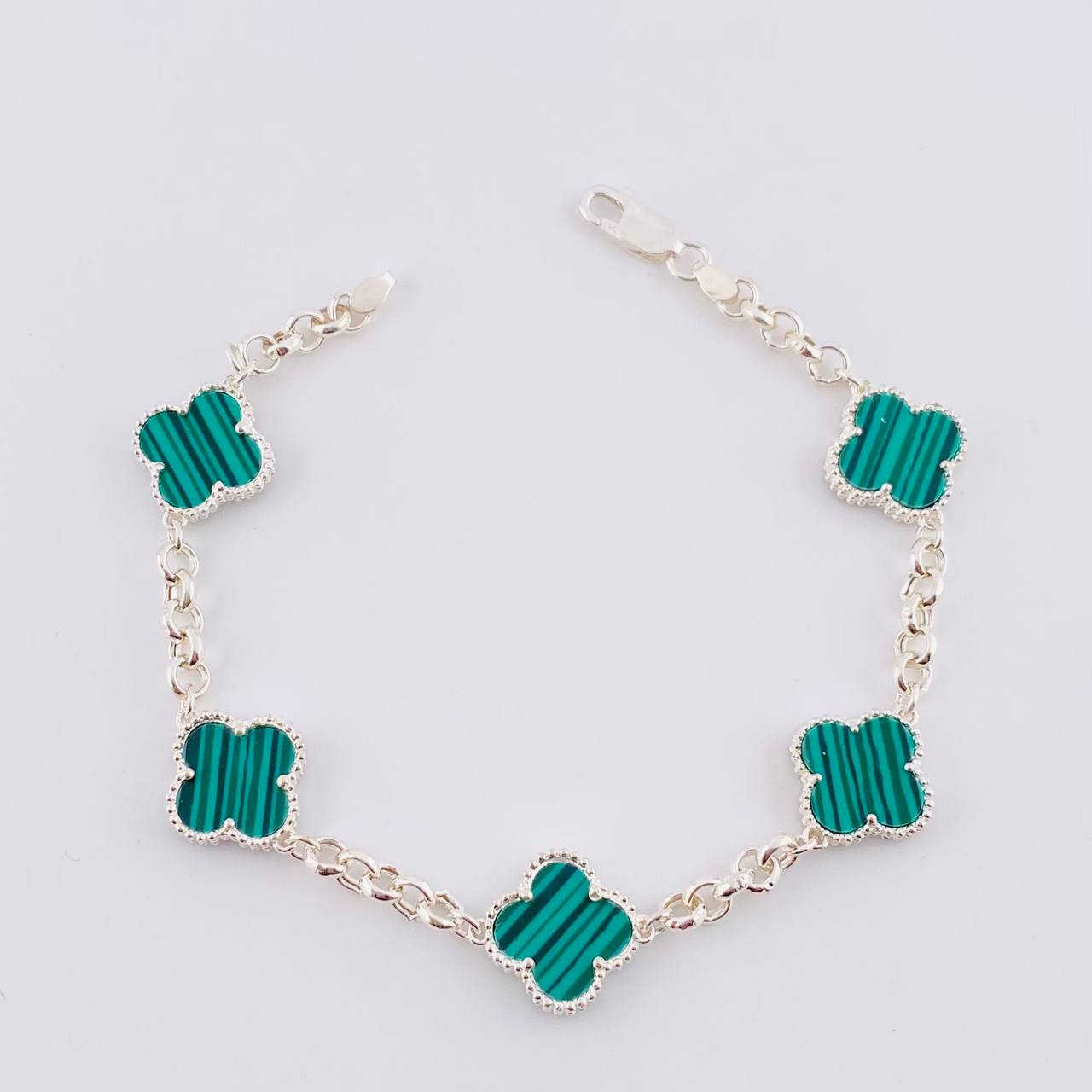 Adjustable Bracelet Classic Link Clover 7.9g / 7 3/4 in - 7 1/2 in / 4.5mm Silver 925