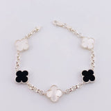 Bracelet Classic Link Clover 8.45g / 7 3/4 in - 7 1/4 in / 4.5mm Silver 925