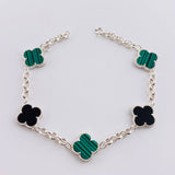 Adjustable Bracelet Classic Link Clover 7.6g / 8 in - 7 1/2 in / 4.5mm Silver 925