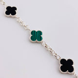 Adjustable Bracelet Classic Link Clover 7.6g / 8 in - 7 1/2 in / 4.5mm Silver 925