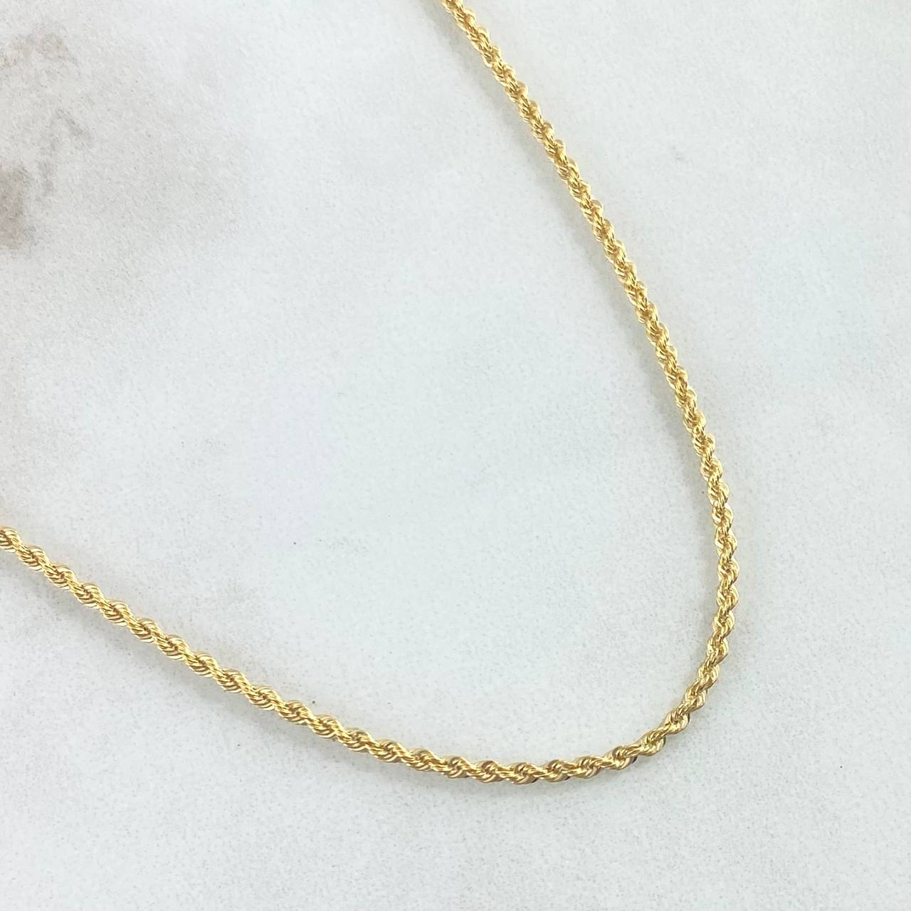 Rope Chain 3.6gr / 60cm / 2.1mm Yellow Gold +3 18K