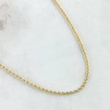 Rope Chain 3.6gr / 60cm / 2.1mm Yellow Gold +3 18K