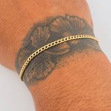 Pulso Cubano 1.1gr / 21.3cm / +1 Oro 18K &