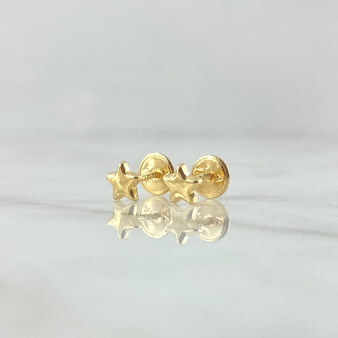 Topos Estrella 0.5gr / 5mm Lisas Oro Amarillo 18K *