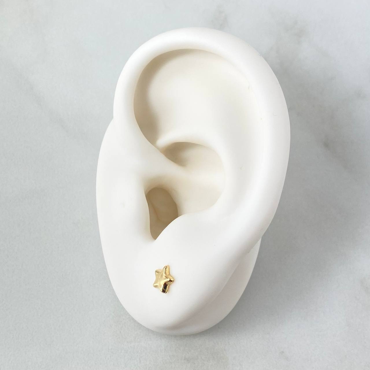 Topos Estrella 0.5gr / 5mm Lisas Oro Amarillo 18K *
