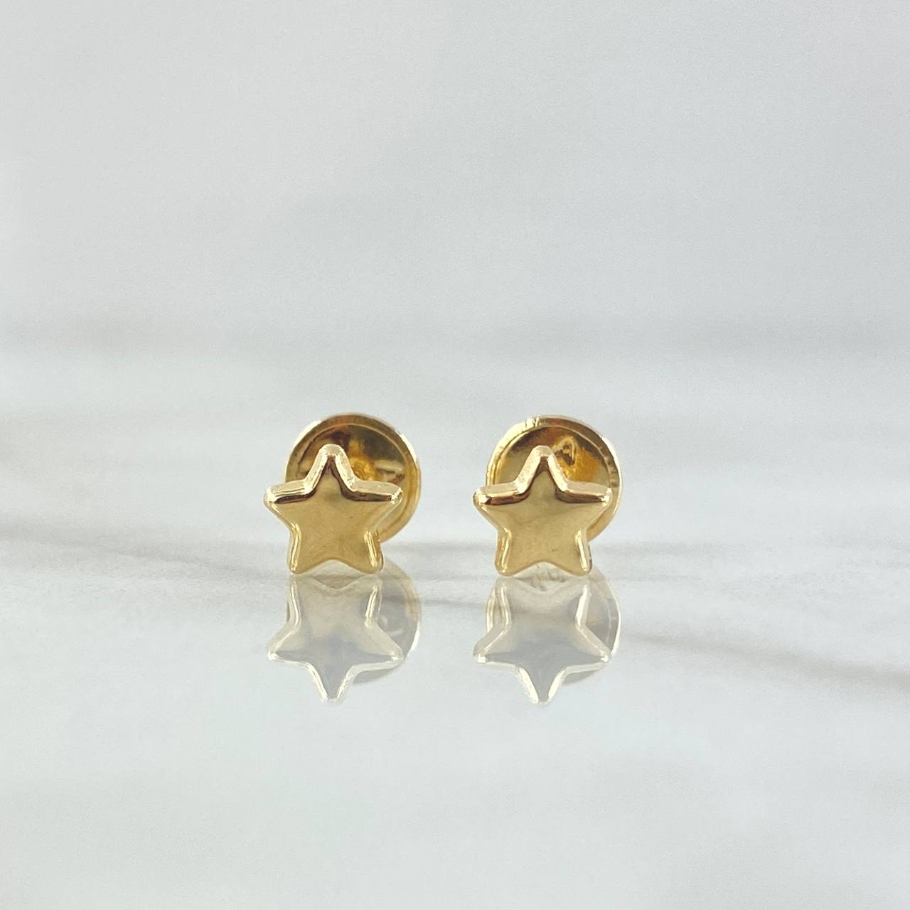 Topos Estrella 0.5gr / 5mm Lisas Oro Amarillo 18K *