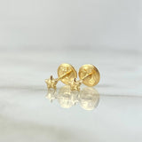 Topos Estrellas 0.4gr / 4mm Lisas Oro Amarillo 18K