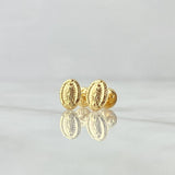 Topos Virgen Guadalupe Mate 0.9gr / 8mm Oro Amarillo 18K ©