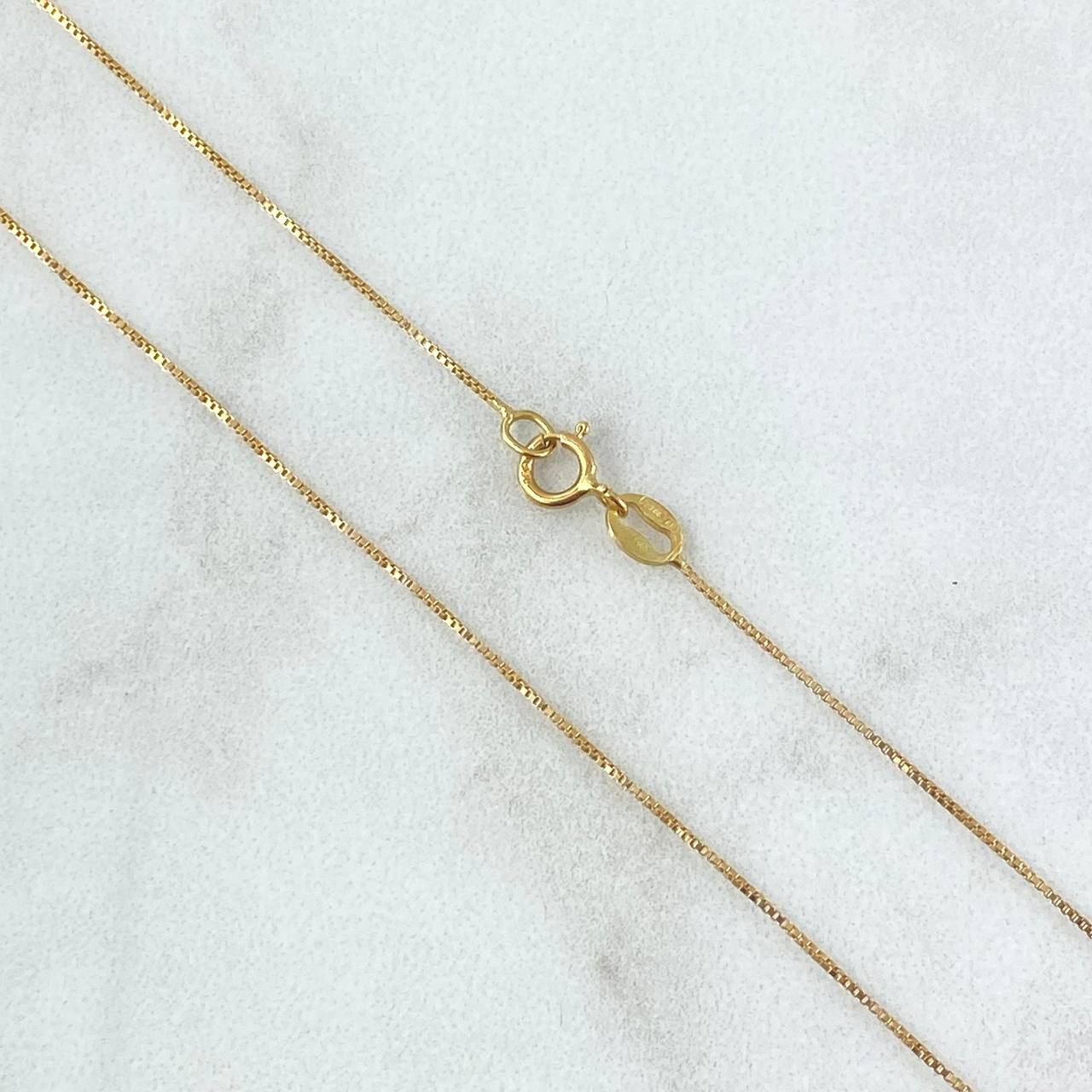Cadena Veneciana 1.5gr / 45cm / 0.7mm Oro Amarillo +3 18K *