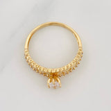 Anillo Churumbela Corazones 2.5 g / T7 1/2 Oro Amarillo 18K