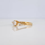 Solitaire Ring Wave 1.75 g / T7 1/4 Yellow Gold 18K