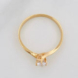 Solitaire Ring Wave 1.75 g / T7 1/4 Yellow Gold 18K