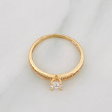 Anillo Solitario Churumbela 1.75 g / T7 Oro Amarillo 18K