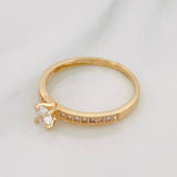 Anillo Solitario Churumbela 1.75 g / T7 Oro Amarillo 18K