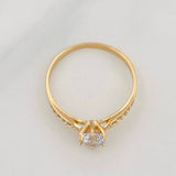 Anillo Solitario Churumbela 1.95 g / T7 1/4 Oro Amarillo 18K