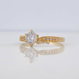 Anillo Solitario Churumbela 1.95 g / T7 1/4 Oro Amarillo 18K