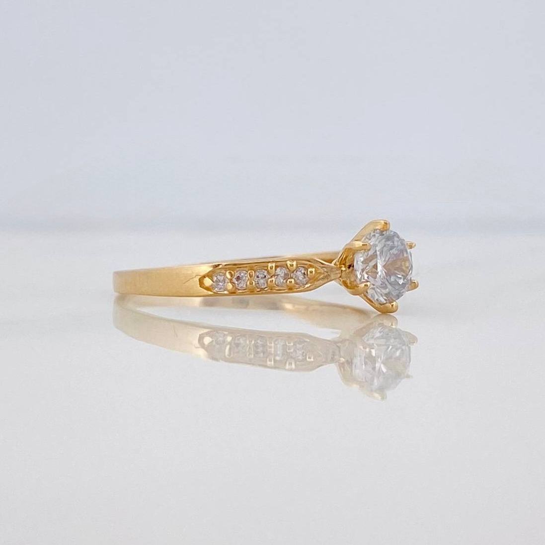 Anillo Solitario Churumbela 1.95 g / T7 1/4 Oro Amarillo 18K