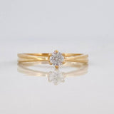 1.5 g Solitaire Ring / T6 Yellow Gold 18K