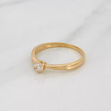 1.5 g Solitaire Ring / T6 Yellow Gold 18K
